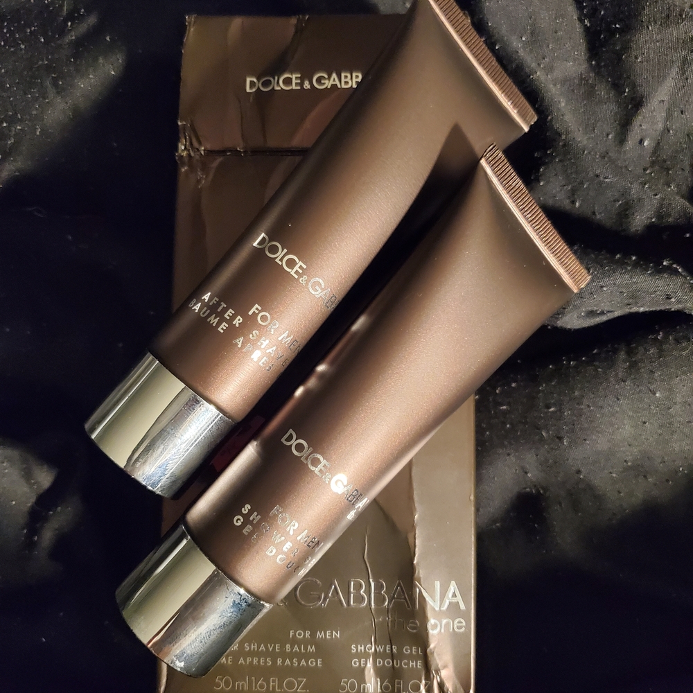 Dolce & Gabbana Brown After Shave Balm and Shower Gel Set For Men
